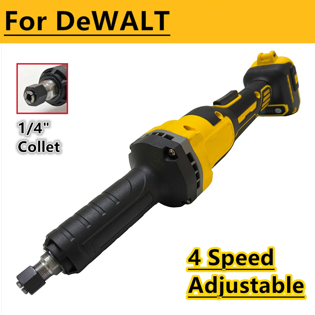 

Brushless Die Grinder 4 Speed Adjustable Polishing Machine Cordless Straight Grinding Power Tools For DeWALT 20V Battery