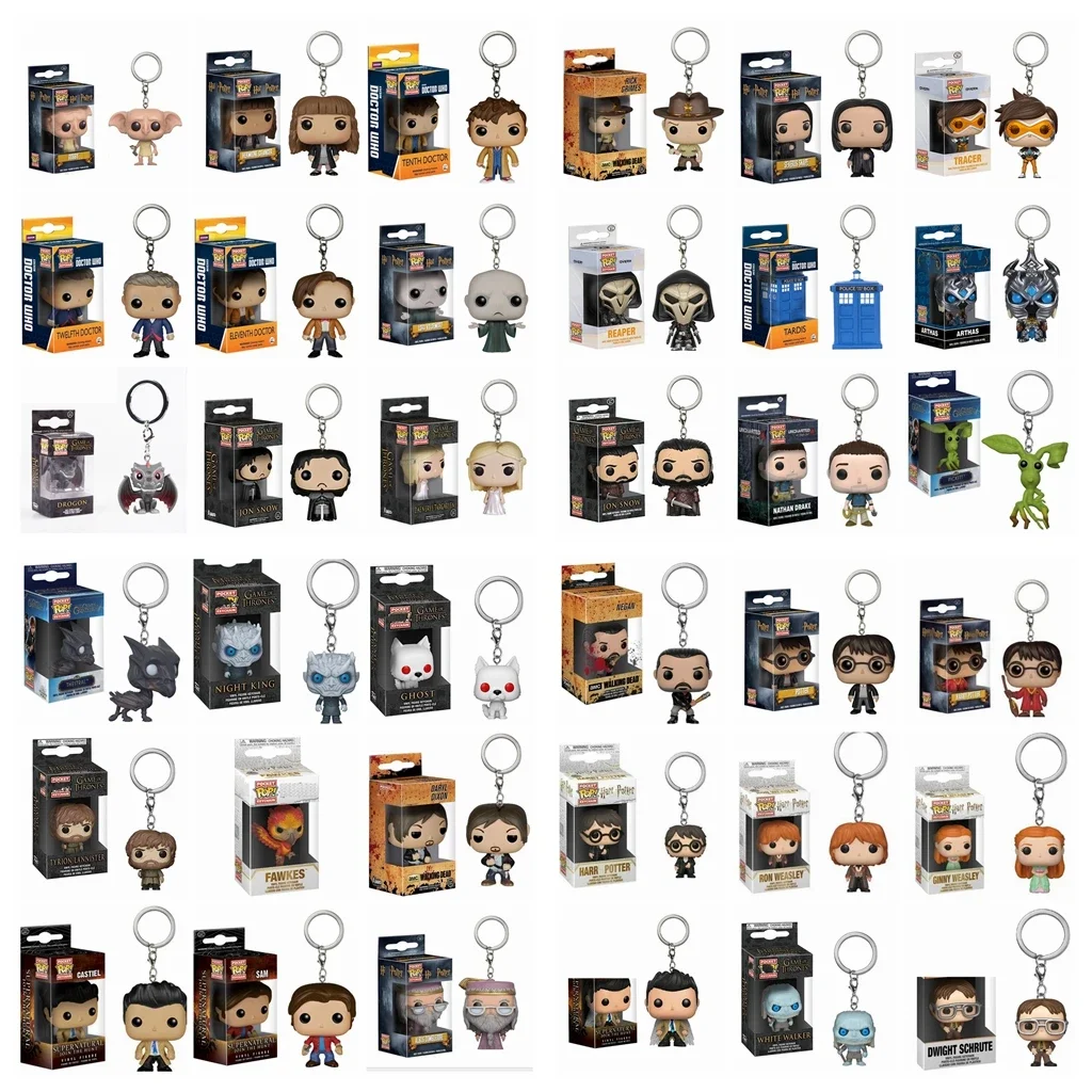 FUNKO POP Doctor KeyChain Toy Hermione DobbyTHRONES Snape DW RON GINNY WEASLEY Voldemort Vinyl Doll GAME OF  Jon Snow Toy L04