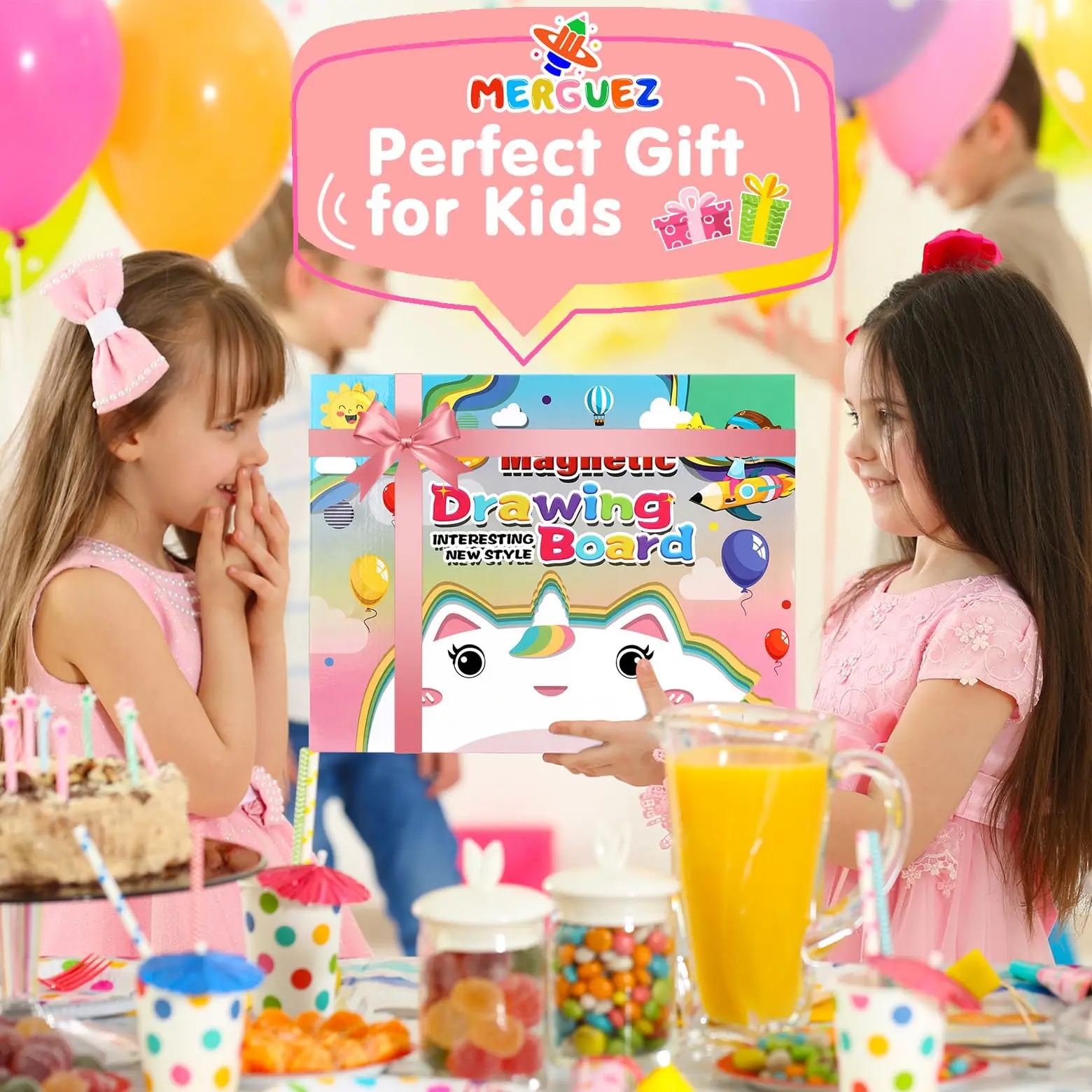 กระดานกราฟฟิตี้หลากสีสัน กระดานวาดภาพ ของเล่นเด็กชิ้นเดียว พร้อมสายคล้องแปรงทาสี ของเล่นเพื่อการศึกษา เหมาะสำหรับ