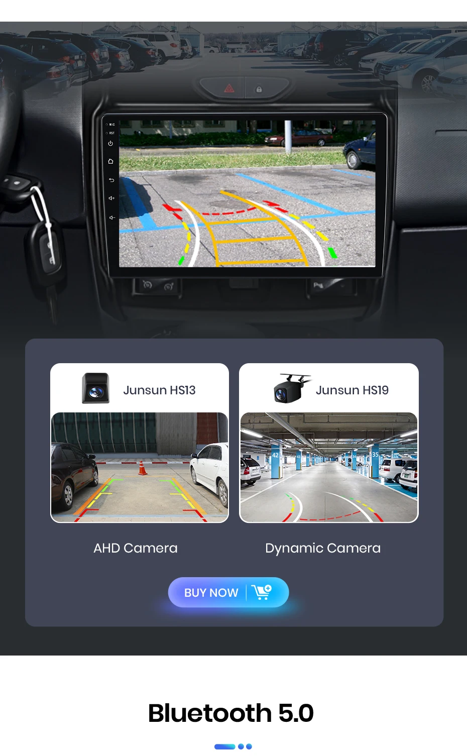 Junsun Autoradio für Renault Duster D 2015-2020 und Lada Largus 2021 mit CarPlay, Android Auto, FM, RDS, DSP, BT, GPS-Navigation, Lenkradfernbedienung, HD IPS Touchscreen, Plug & Play Multimedia-Player, Freisprechfunktion, Original-Autostil-Haupteinheit – Detail 14
