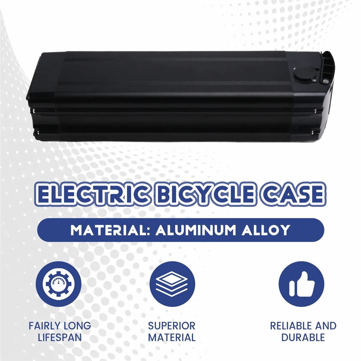 ABKM Electric E Bike Bicycle 18650 Battery Box Case Cover 48V Empty Silver Fish Ebike Aluminum Housing Accessories