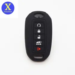 Xinyuexin Silicone Car Key Cover for Infiniti Keyless Entry Remote Rubber Case Shell QX50 QX60 QX80 5 Button 2019 2020 2022 2023