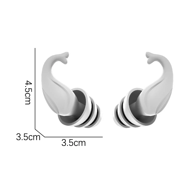 1 Pcs Motorbike Noise Isolation Earplugs Anti Noise Soft Comfortable Waterproof Swimming Sleep Noise Protection Silicone Earplug