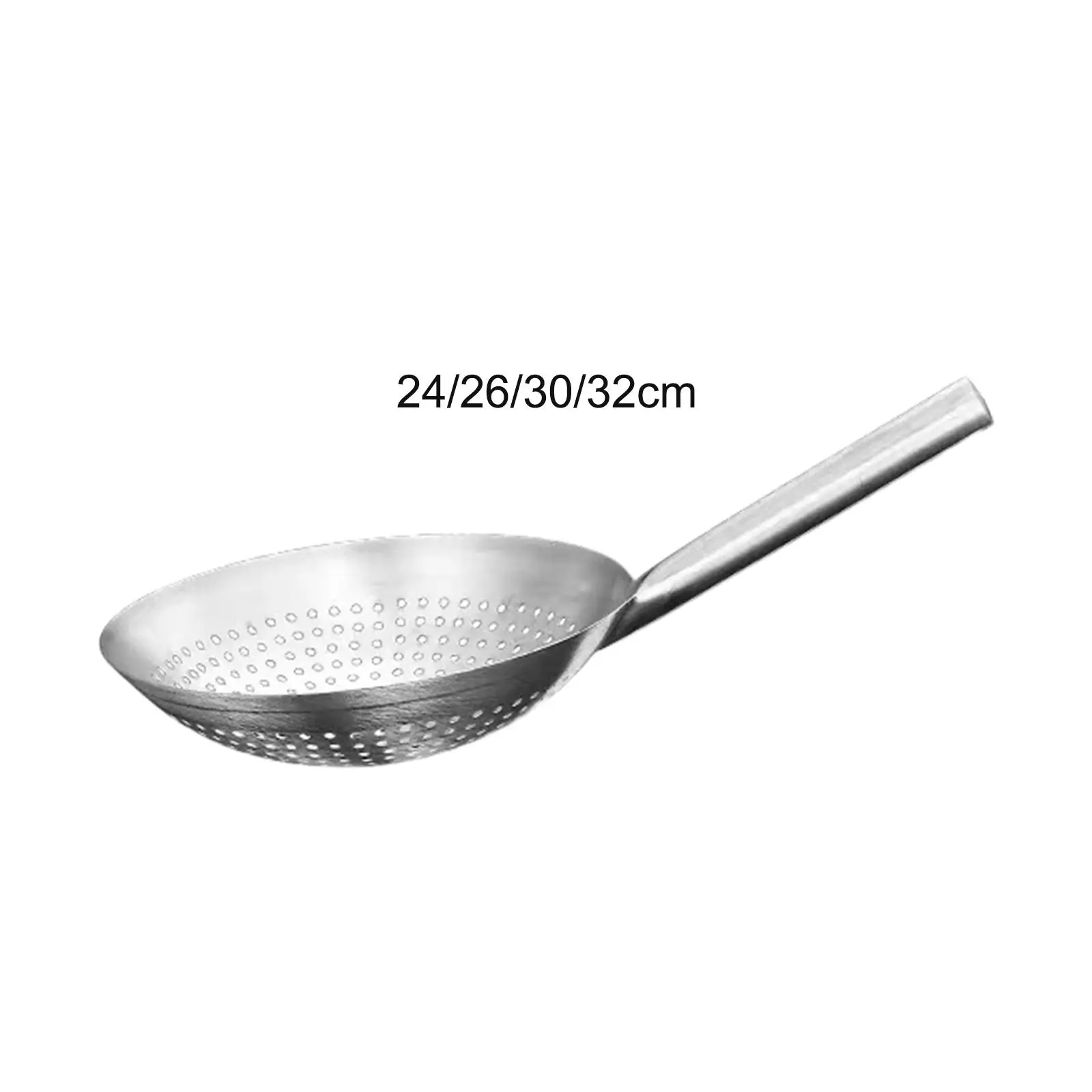 Skimmer Spoon with Handle for Draining and Straining in Kitchen