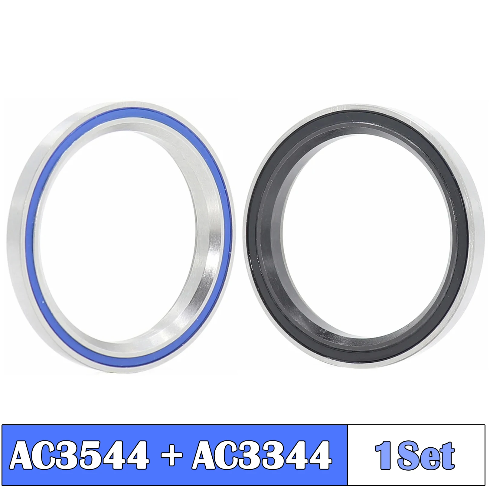 

AC3544 AC3344 Bike Headset Bearings 2PCS 35*44*5.5 33*44*6 MM 36/45 Degree Chrome Steel Tapered Upper Lower ACB is44 Bearing Set