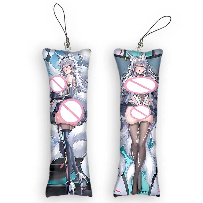 

Shinano Cute Mini Dakimakura Keychain Anime Game Azur Lane Theme Key Chain Backpack Small Pillow Pendant Birthday Gift