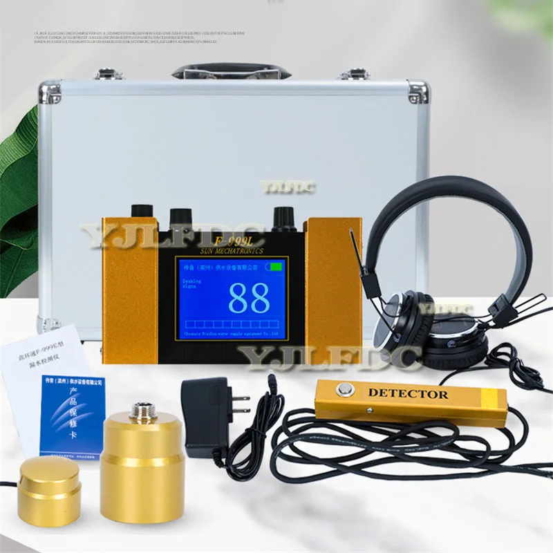 F999L High Precision Electronic Leakage Detector Water Pipe Scope Water Leak industrial Underground Pipeline Leakage Detector