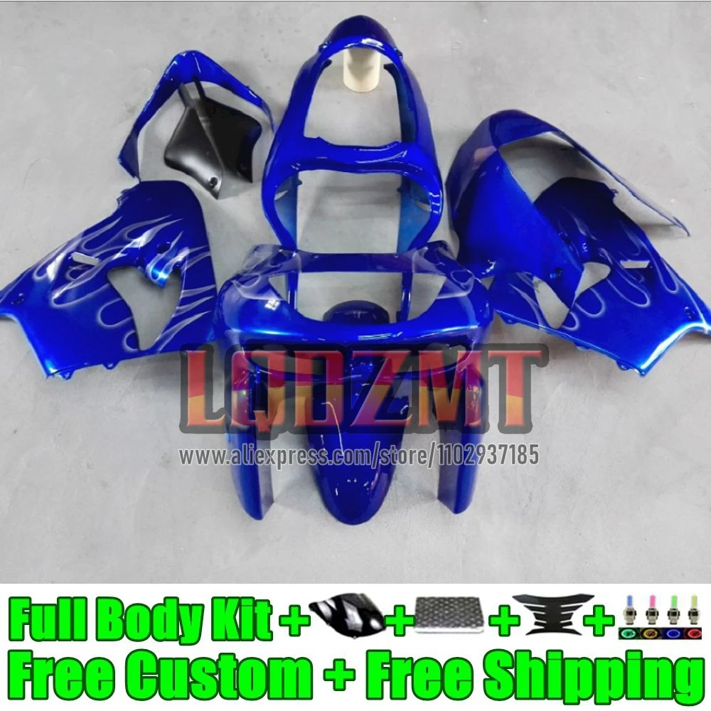 Injection Frame For KAWASAKI NINJA flames silver ZX9 ZX 9R 9 R 900 CC 900CC 46No.23 ZX900 ZX9R 1998 1999 ZX-9R 98 99 OEM Fairing