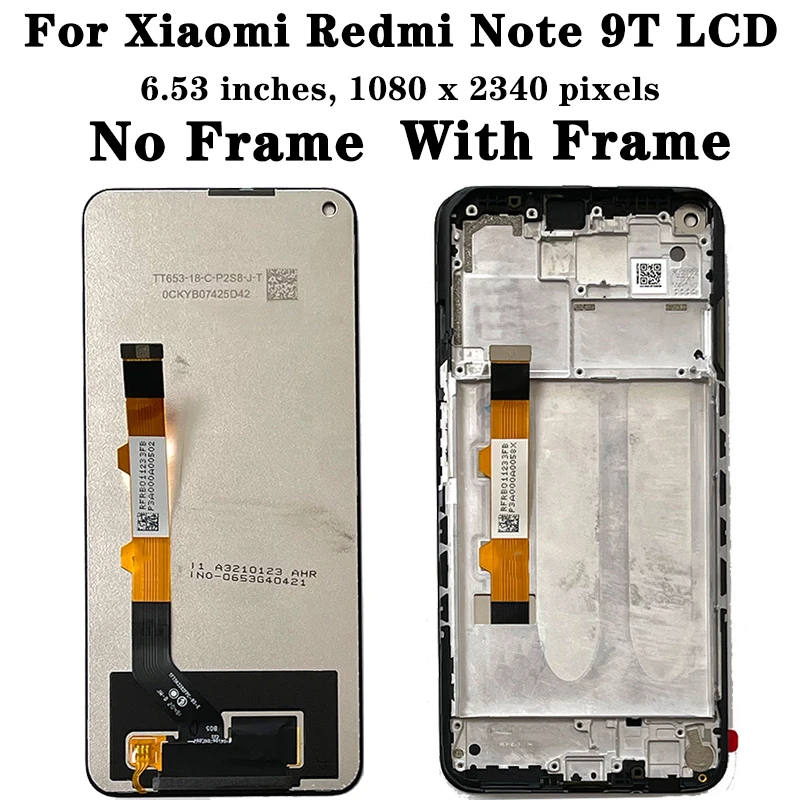 M2007J22G M2007J22C Display Screen For Xiaomi Redmi Note 9T LCD Display Screen Touch Digitizer Assembly For Redmi Note 9 5G LCD