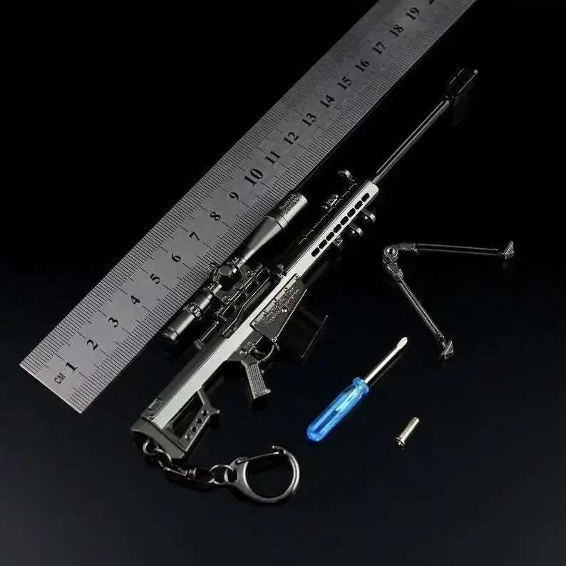 ปืนไรเฟิล Sniper รุ่น 17 ซม.โลหะผสม CRAFT MINI Barrett ปืนพก PUBG Jedi ปืนของเล่น Fidget ของเล่น Study Office เครื่องประดับ