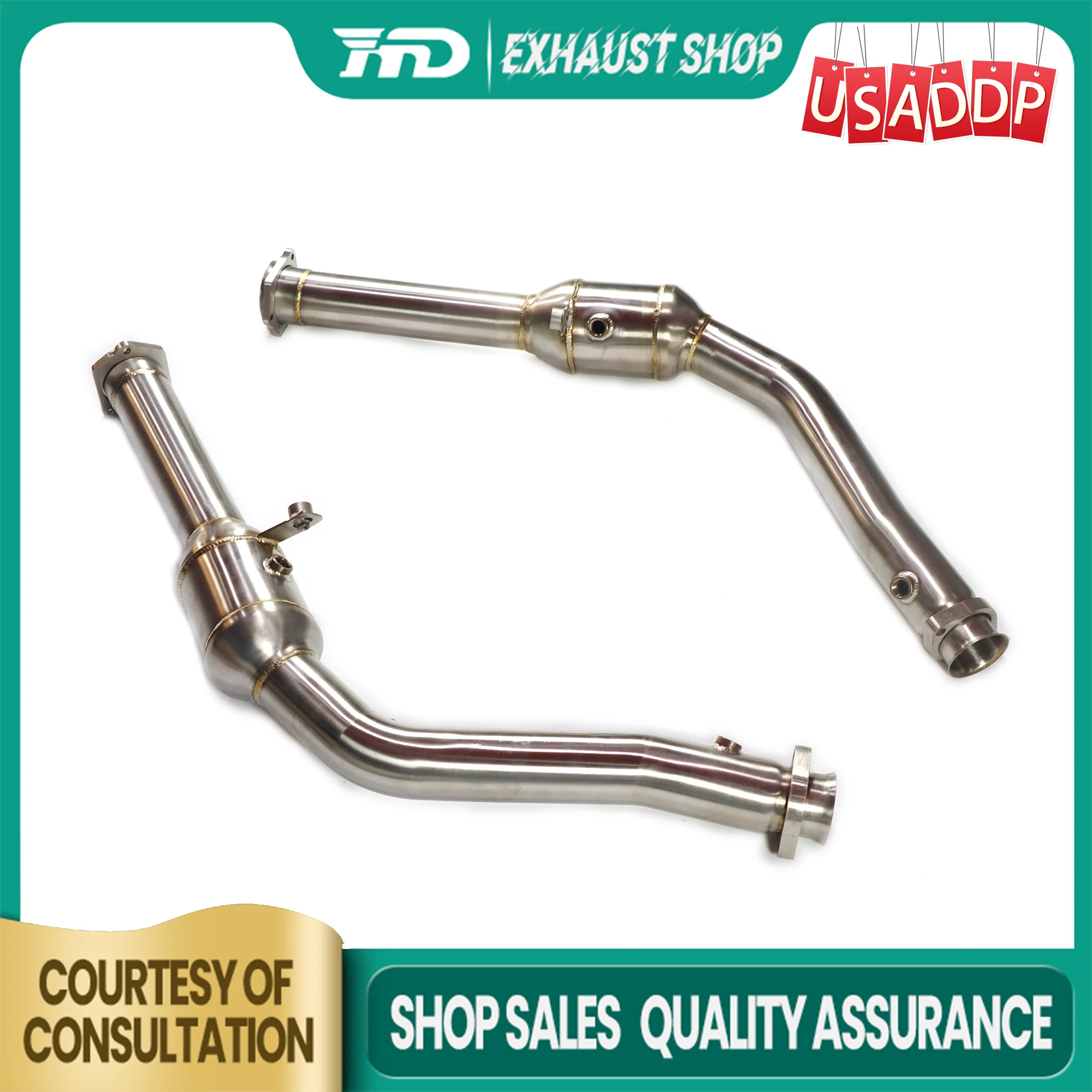 

HMD Downpipe for Mercedes Benz G63 W463 Exhaust system without Heat shield Ultra-fast installation SUS304