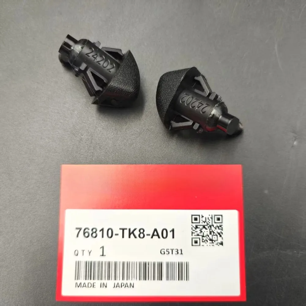 High quality New For 2Pcs 76810-TK8-A01 Black Plastic Car Front Windshield Washer Jet Nozzles Fitfor Honda Odyssey - Image 4