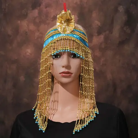 Antico Egitto Cleopatra Copricapo Donna Halloween Cosplay Regina Egitto Serpente Copricapo Copricapo Accessorio per costume egiziano per adulti