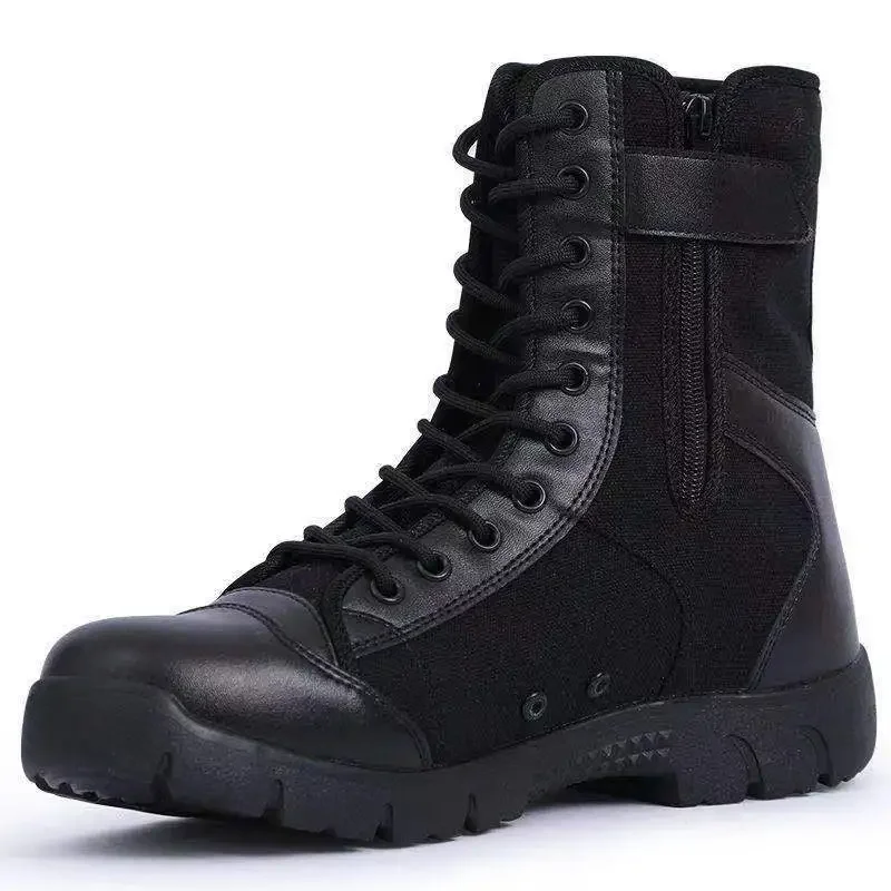 Men's Boots Fashion High-Top Canvas Shoes Jungle Training Boots Outdoor Non Slip Hiking Boots Tactical Desert Boot Botas Hombre