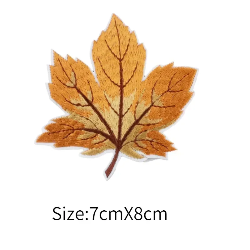 Colourful Maple Leaf Embroidery Patches T-shirt Jeans Backpack Exquisite Sewing Decorate Applique Stickers Accessories Ironing