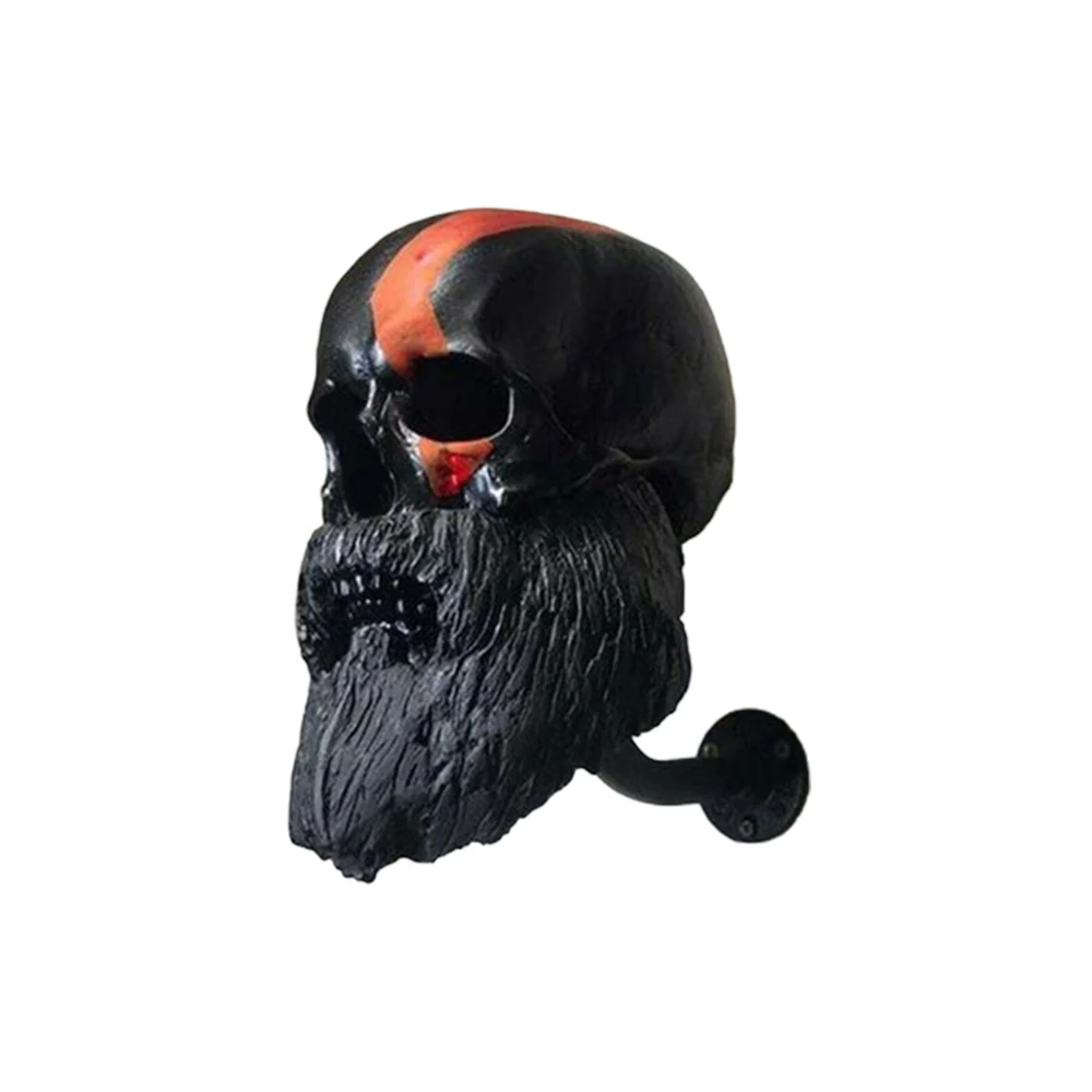 

Wall Mounted Skull Motorcycle Helmet Holder Bracket Hanger Helmets Rack For Home Office Halloween Decoration Resin Ornaments