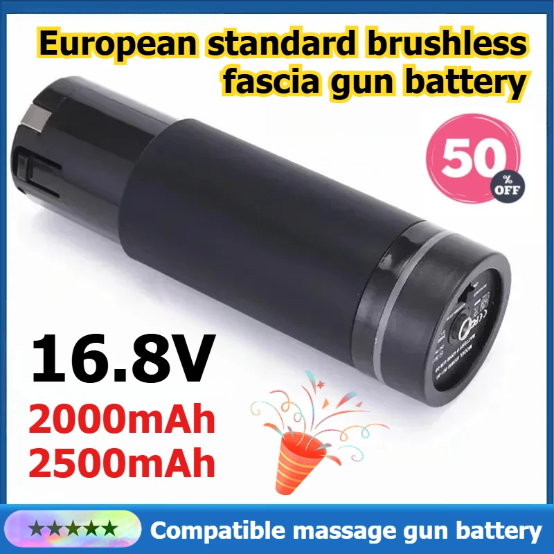 

16.8V 2000mAh/2500mAh European Standard Brushless Fascia Gun Massage Gun Battery Pack Electric Silent Neck Mask Massager Battery