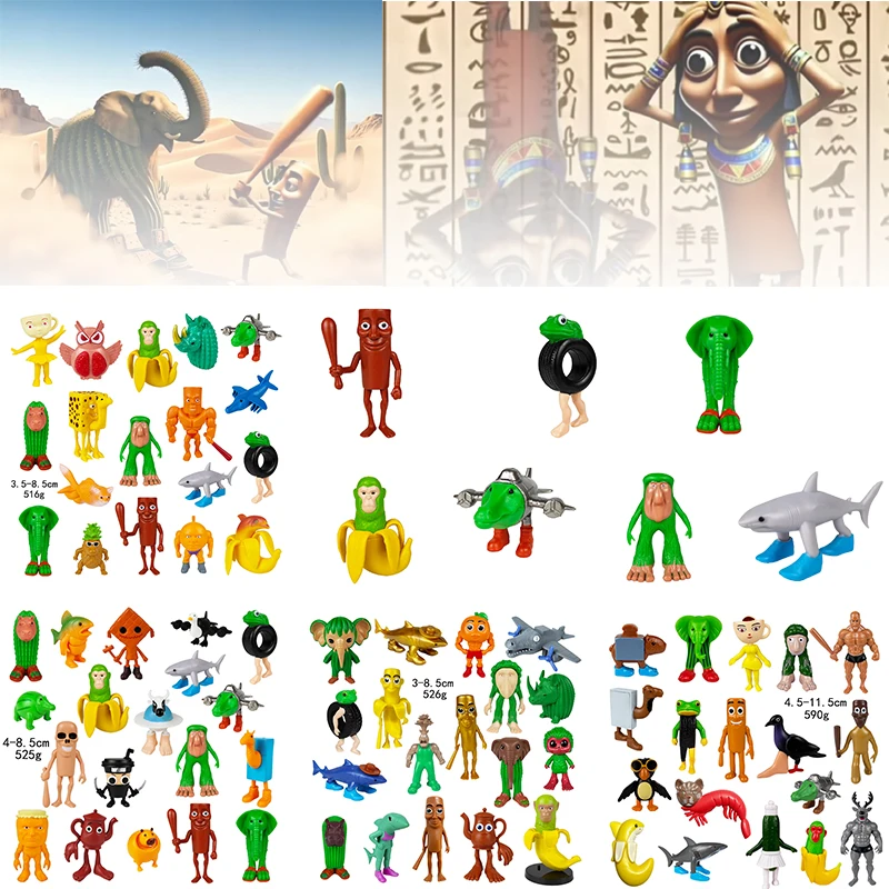 

5/6/8/10/12/18Pcs 2025New Brainrot Tralalelo Tralala Tung Tung Tung Sahur action figure toys Doll gifts set Bananini Troppi