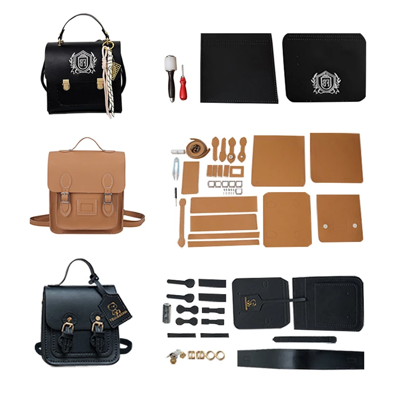 

Высококачественный комплект сумок «сделай сам», швейная сумка, сумка Cambridge, сумка-мессенджер из искусственной кожи ручной работы, набор материалов, аксессуары