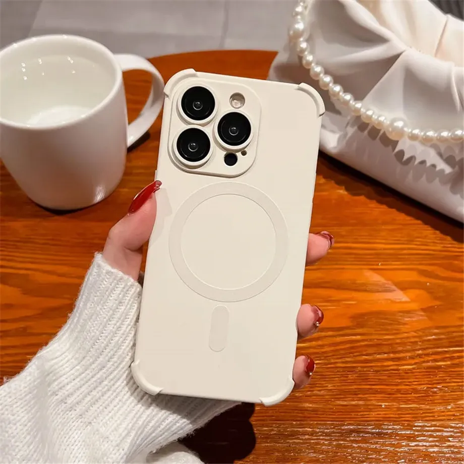 Luxuriöse magnetische kabellose Ladung für Magsafe-Telefonhülle für iPhone 17, Air 16, 15, 14, 13, 12, Pro Max, stoßfeste Silikon-Stoßstangenabdeckung – Detail 13