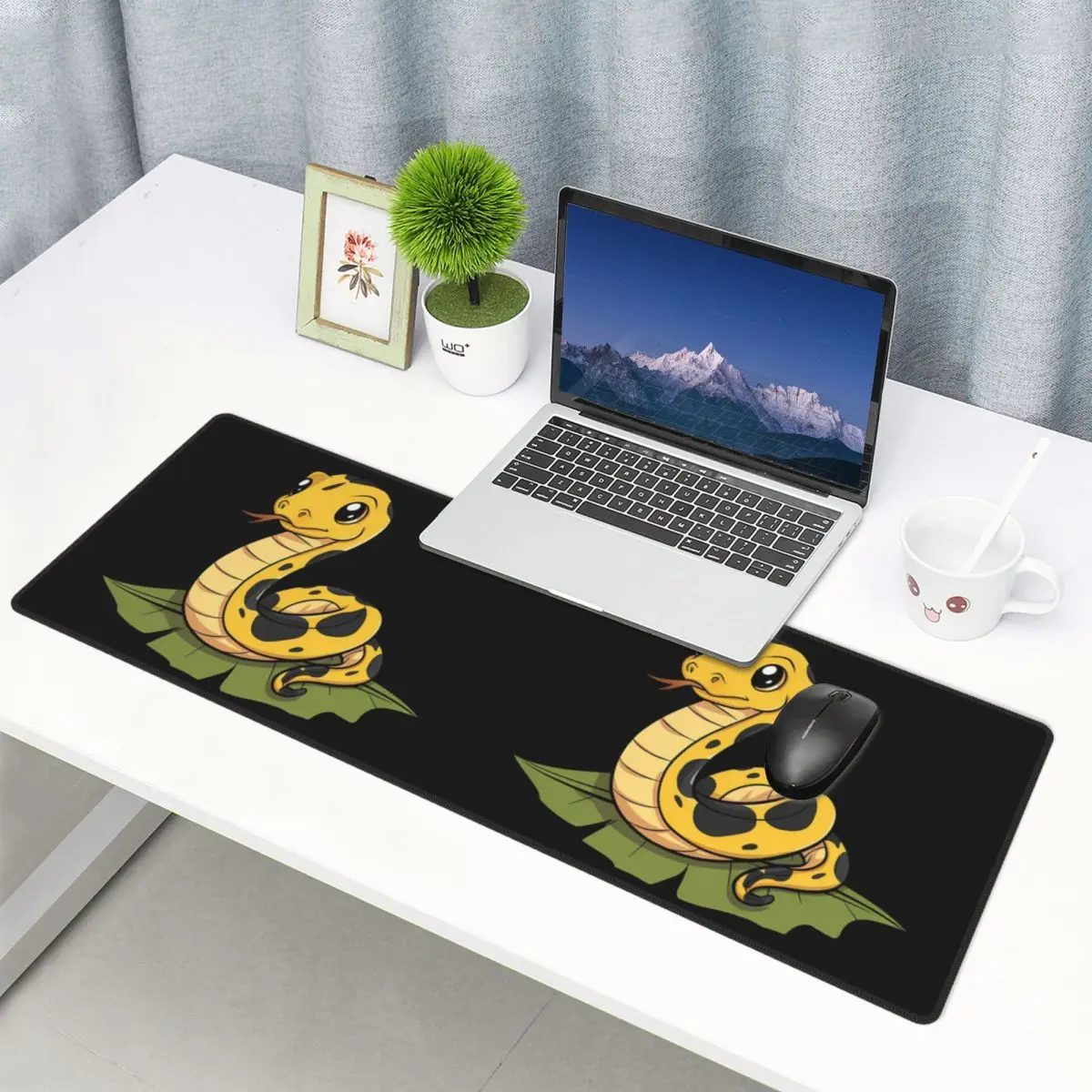 Large Mouse Pad Golden Python Snake In Grass Gamer PC Laptop Mats Keyboard Carpet Computer Gaming Office Accessories Desk Mat