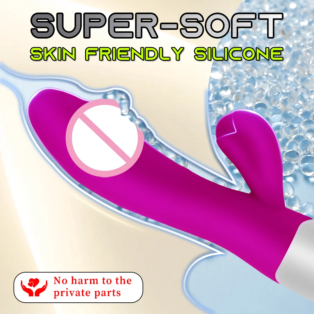 Gode lapin vibrateur Rechargeable, double Vibration, point G, masseur vaginal, bâton AV, Clitoris, jouets sexuels pour femmes, masturbateur féminin