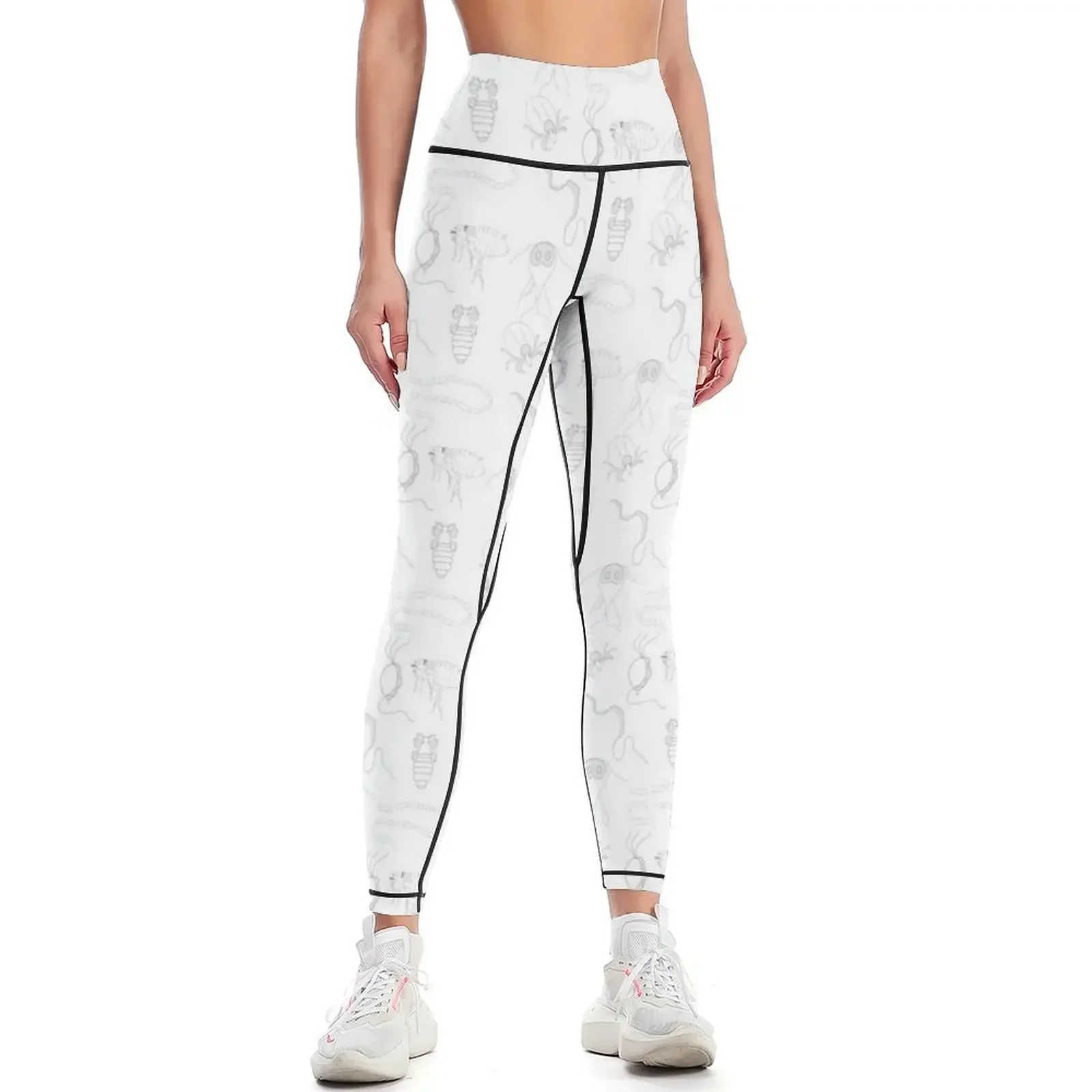 Parasites - black on white Leggings Jogger pants sport legging Pants sport sporty woman push up Womens Leggings