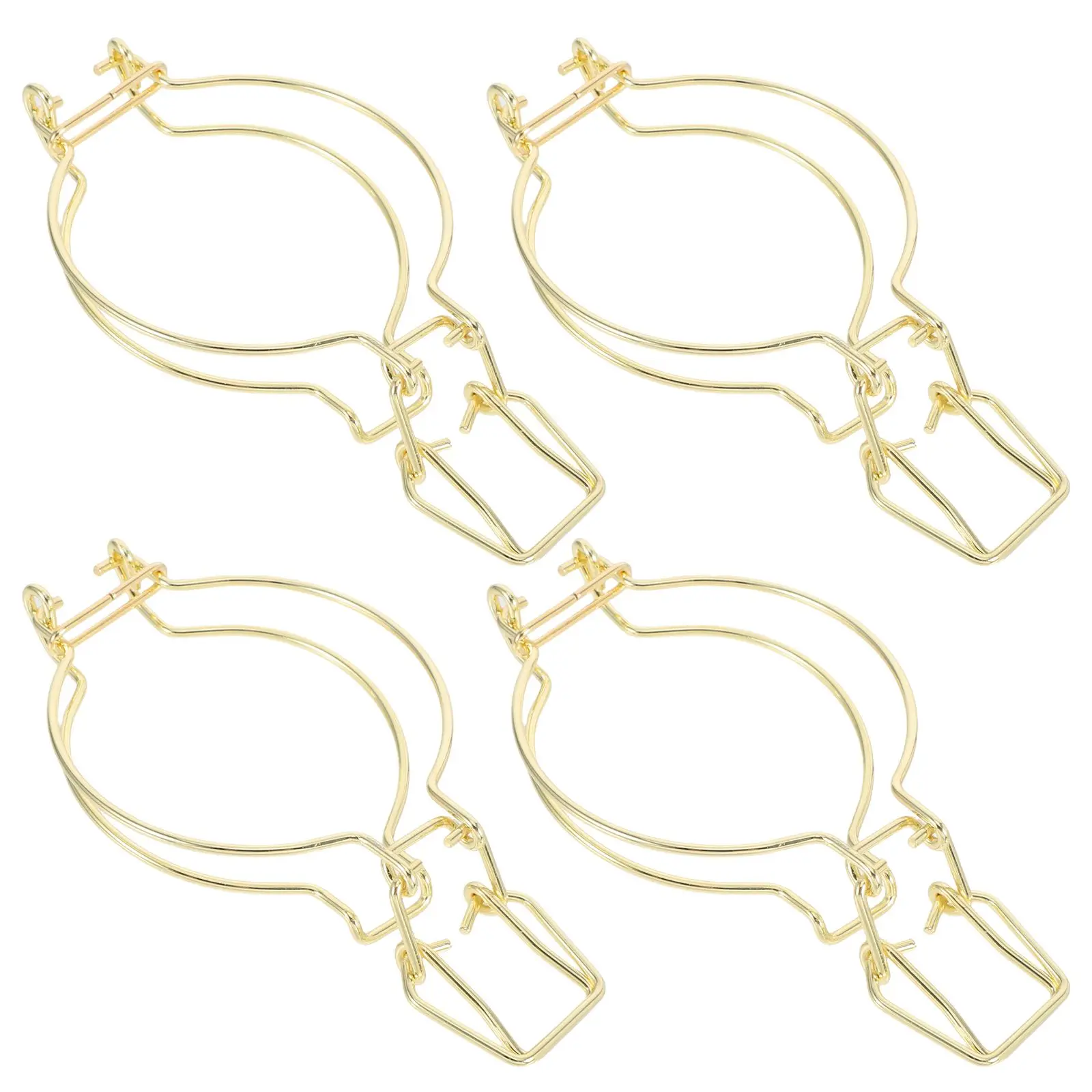 Clips de anillo para tapa de tarro de acero inoxidable dorado, sujetadores de sellado de 78mm para accesorios de enlatado, almacenamiento de cocina, 4 Uds.