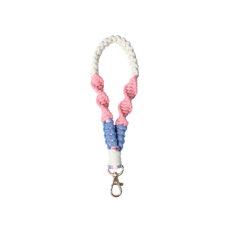 ABNM 6PCS Boho Macrame Phone Wrist Strap, Cell Phone Lanyard With Tether Tab, Keychain Wristlet Charm, Anti-Loss Phone Chain
