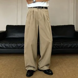 Men Japanese Korean Streetwear Fashion Loose Casual Vintage Wide Leg Baggy Pants Cityboy Trousers for Man