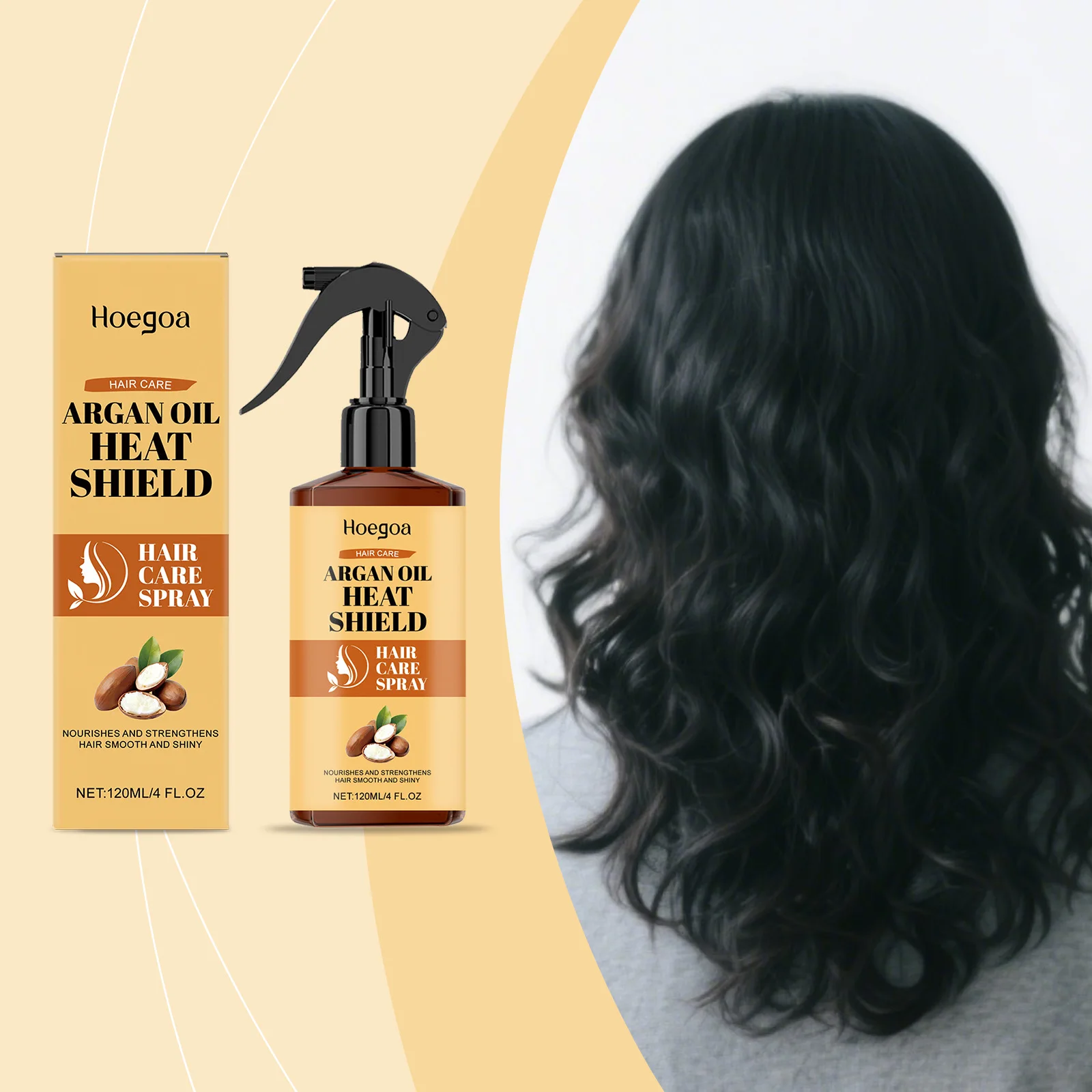 

Hair Care Spray Argan Oil Heat Shield Serum Gloss Shine Lightweight Hair Oil Mist For Split Ends Frizzy Hair And Flyaways