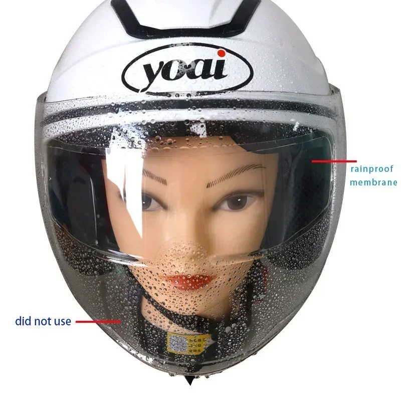 Film autocollant transparent pour casque de moto, film anti-buée et anti-pluie, revêtement de caractéristique durable, motocross universel, nouveau