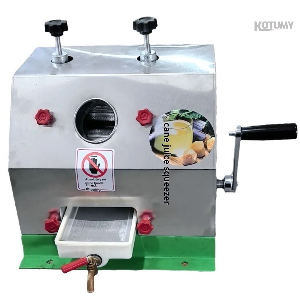 Portable Hand Crank Sugarcane Juicer Stainless Steel Manual Press Squeezer Machine for Ginger Vegetable Street Commercial Use