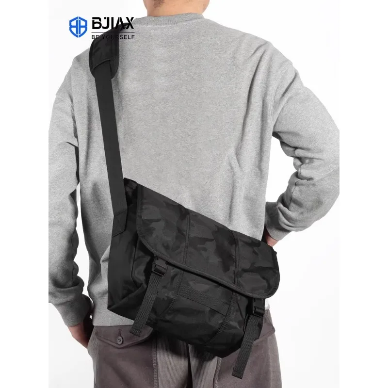 

BJIAX Shoulder Bag Men Casual Bag 2024 New Fashion Travel Lightweight Satchel Oxford Cloth Waterproof Crossbody Bag