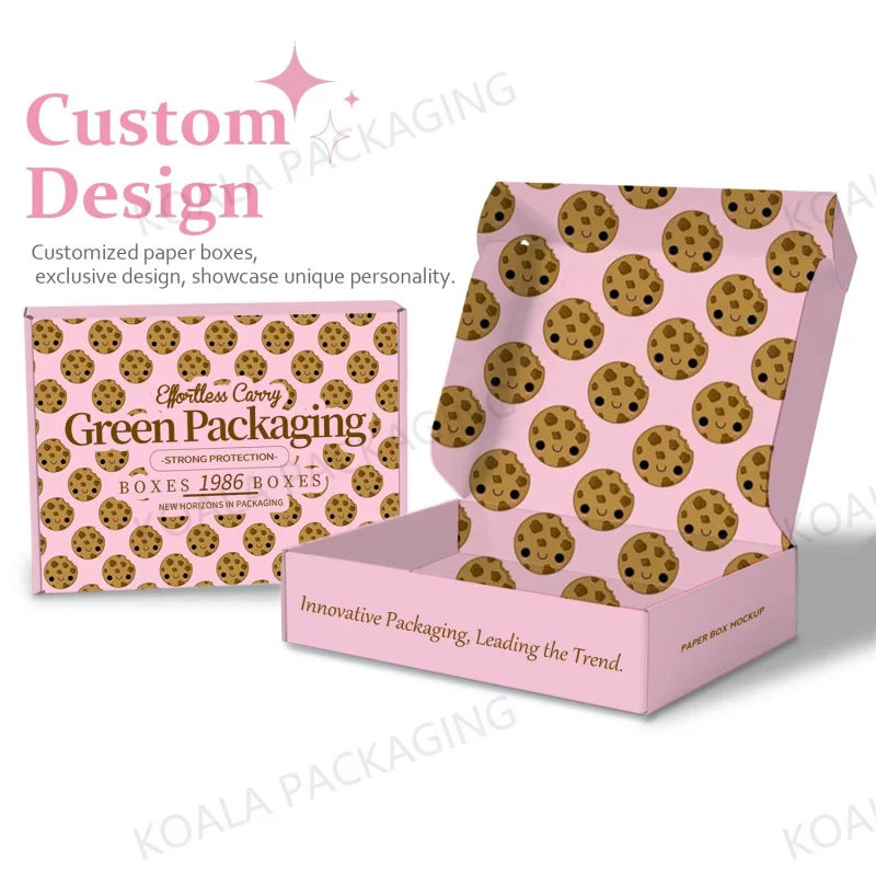 custom.Recycled Custom Printed Food Grade Sliding Drawer Open Paper Cardboard Sweet Pastel Cookie Packaging Boxes Package With D