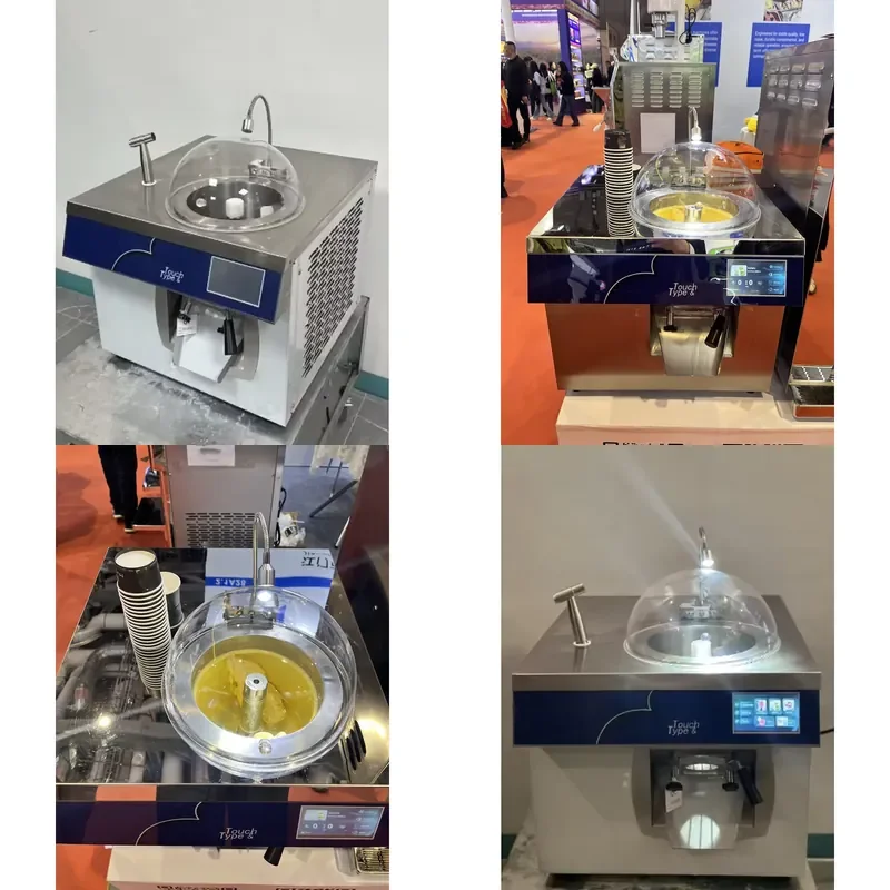 CE Certificate 30L/H Vertical Batch Freezer Night Keep Fresh All One Countertop Gelato Hard Ice Cream Machine 1800W Single