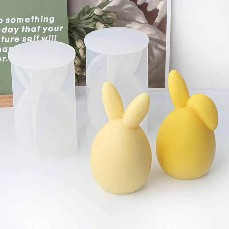 

Halloween Rabbit Ears Shape Candle Silicone Mold Handmade Easter Bunny Ears Aromatherapy Candle Plaster Resin Mould Decor Gifts