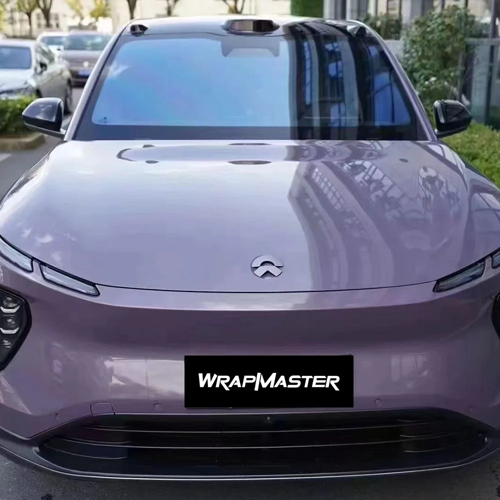 Wrapmaster 5M/10M/17M Cast Car Covering Films PET Liner Metallic Lingjing Purple Car Color Changing Film