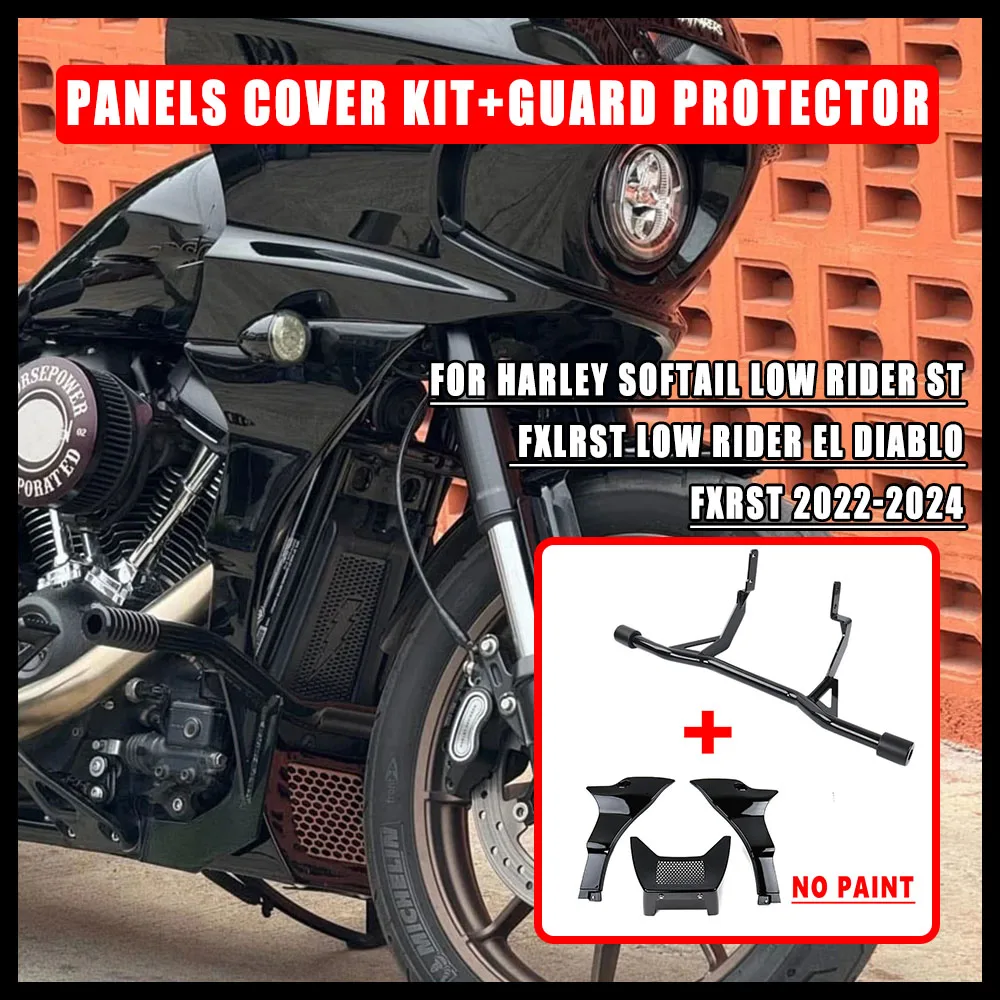 

Для Harley Softail Low Rider ST FXLRST боковые обтекатели спойлеры панели защита двигателя шоссе аварийная перекладина защита бампера мотоцикла