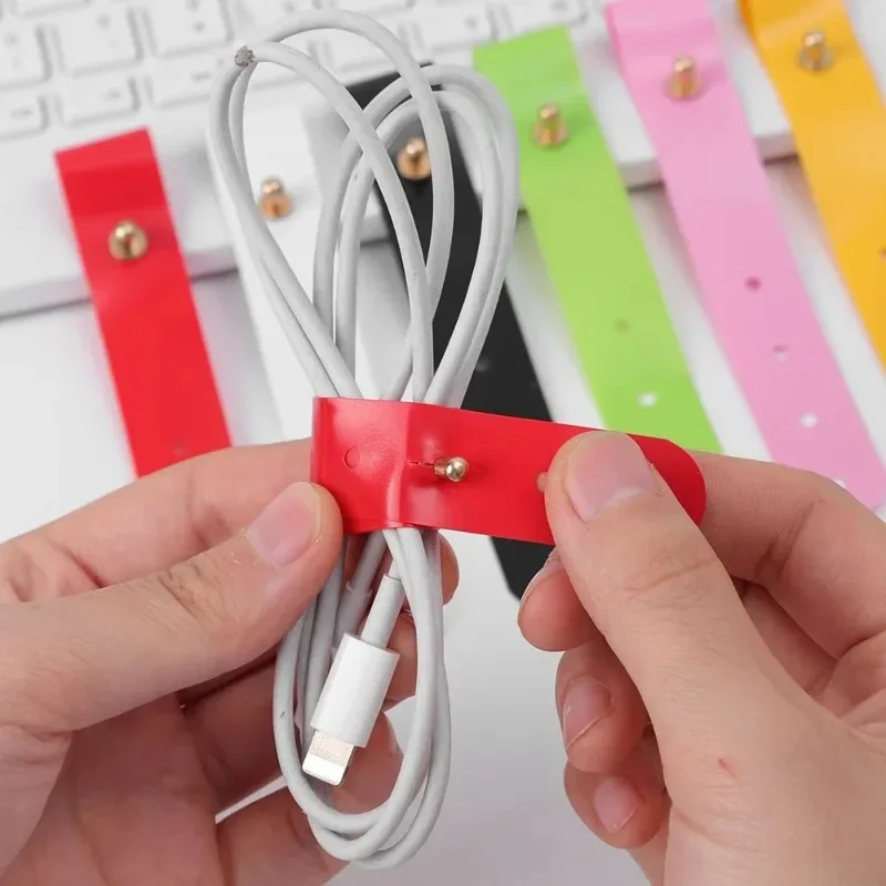 PVC Cable Organizer Earphone Clip Charger Cord Earphone Line Mouse Management Waterproof Wire Manager Holder Data Line Straps
