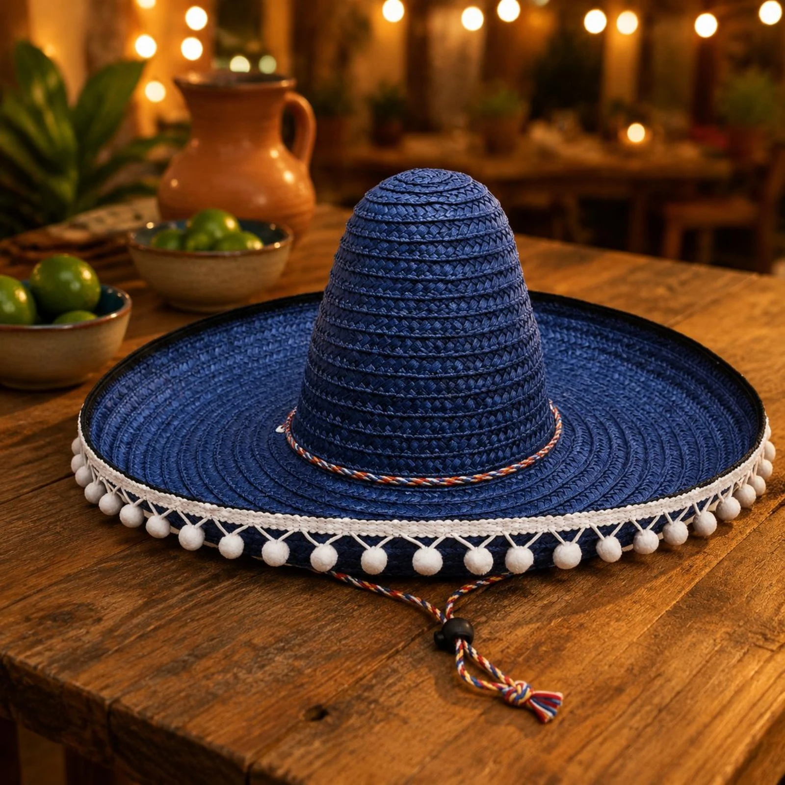 Mexican Straw Hat Colorful Sombrero Hat Wide Brim Sombrero Lightweight Headwear Long-Lasting for Halloween