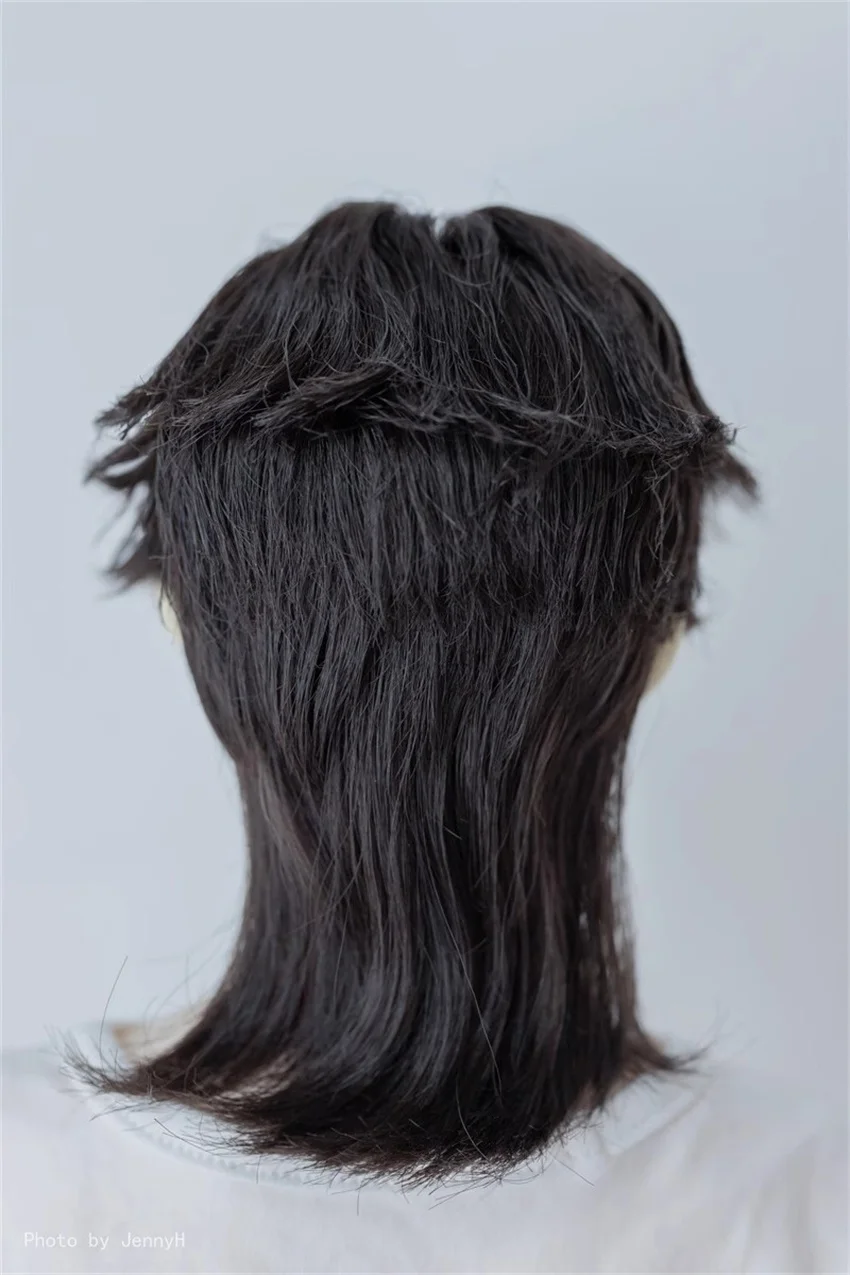 BJD Doll Unisex Cool Wig 1/3 Medium-length Multicolored Milk Silk Flat Cusp Shoulder-length Styling Hair Wig Doll Accessories XC