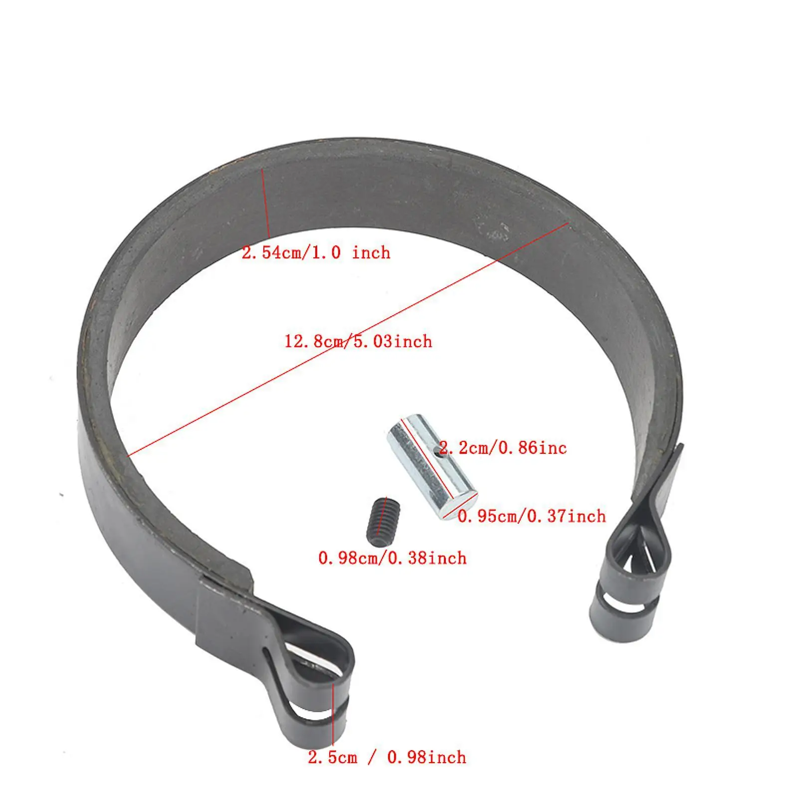 Brake Band with Pin Set Gokart Fittings Easy to Install Gokart Supplies Replacement for ATV Brake Drum Minibike Professionals