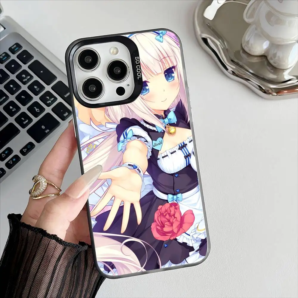 Game N-NEKOPARA Anime Girl Phone Case For IPhone 11 12 13 14 15 16Pro Max  Plus Protect Plating Phone Cover - AliExpress 202192403