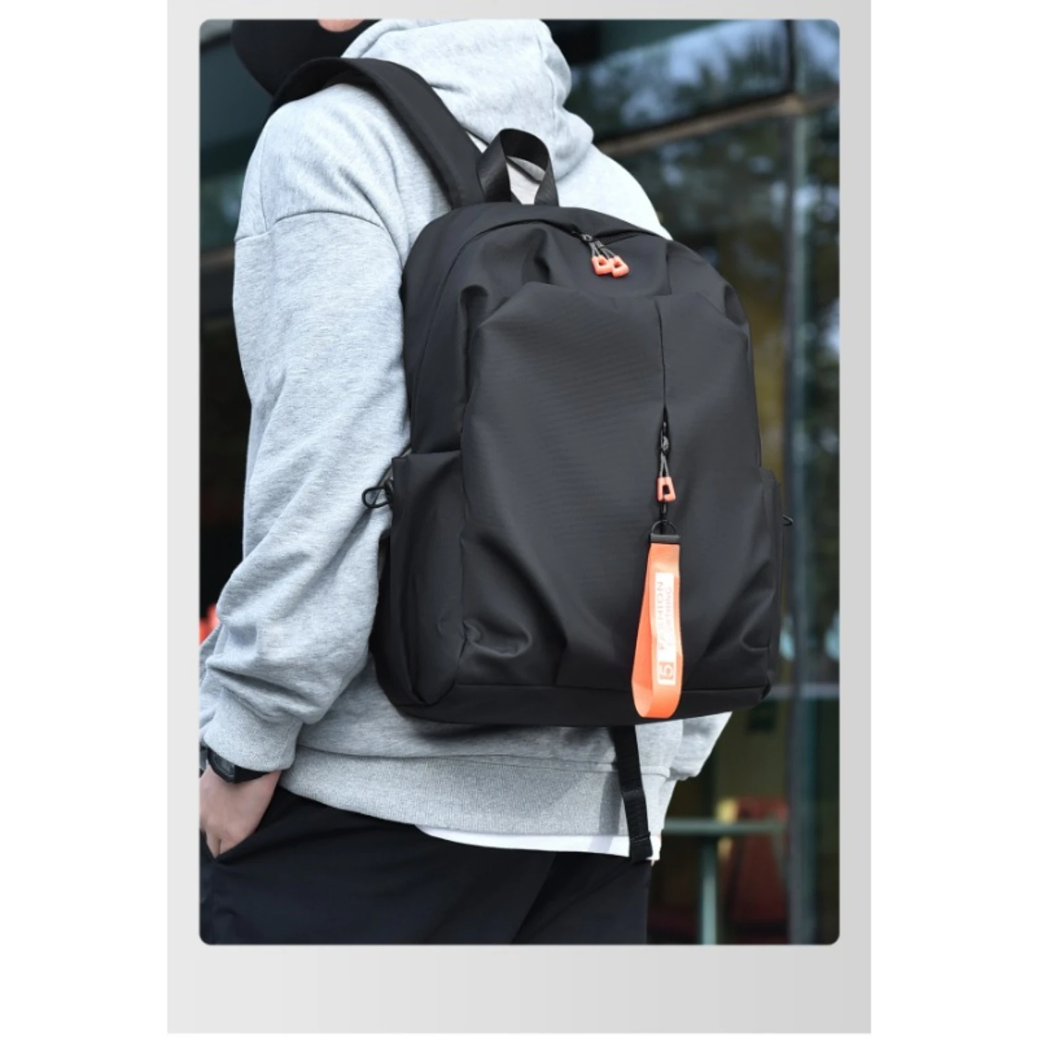 2024 New Design Minimalist Style Backpack - Unisex Premium Oxford Fabric Waterproof Shoulder Bag with Large Capacity for Travel,