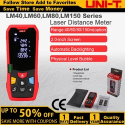 UNI-T LM40 LM60 LM80 LM150 misuratore di distanza Laser telemetro Laser telemetro digitale lunghezza Area Volume misuratore di misurazione Laser