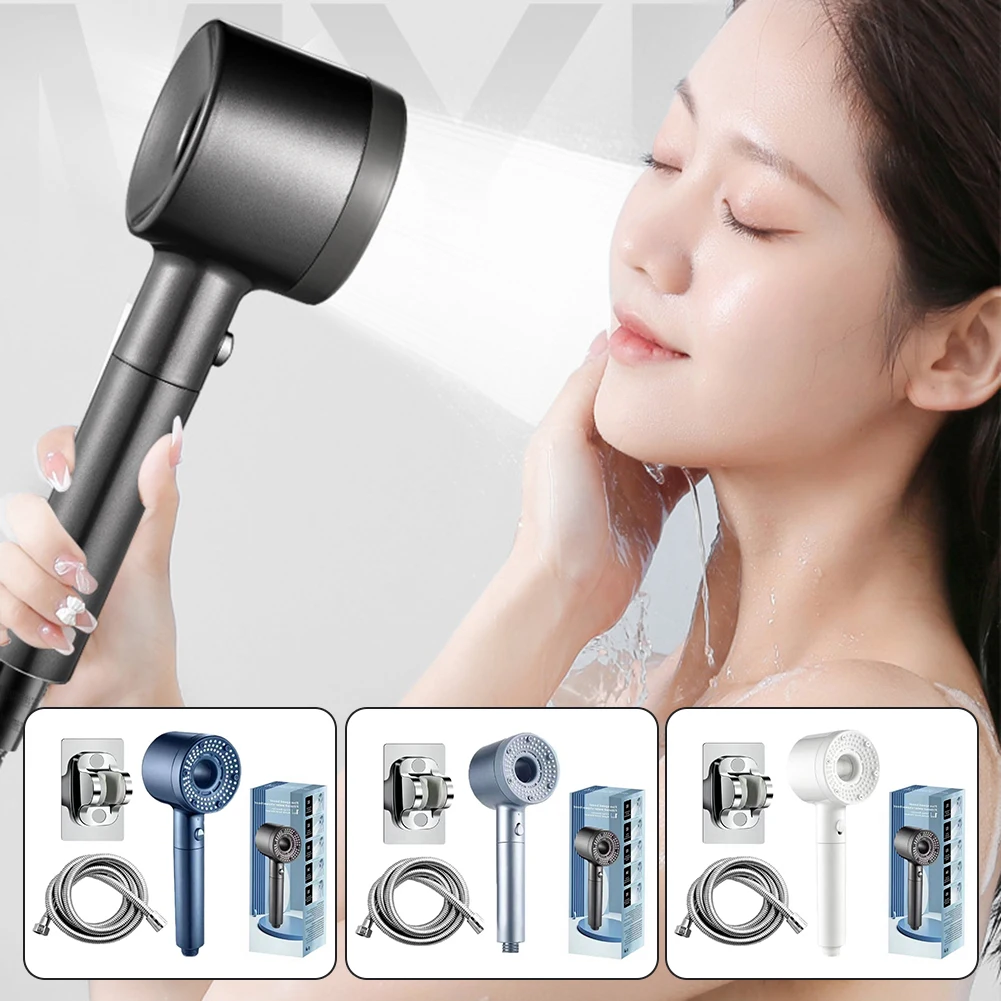

5 Mode Adjustable Shower Head Rainfall Shower Large Flow Showerhead High Pressure Water Saving Shower Mixer Bathroom Accessories