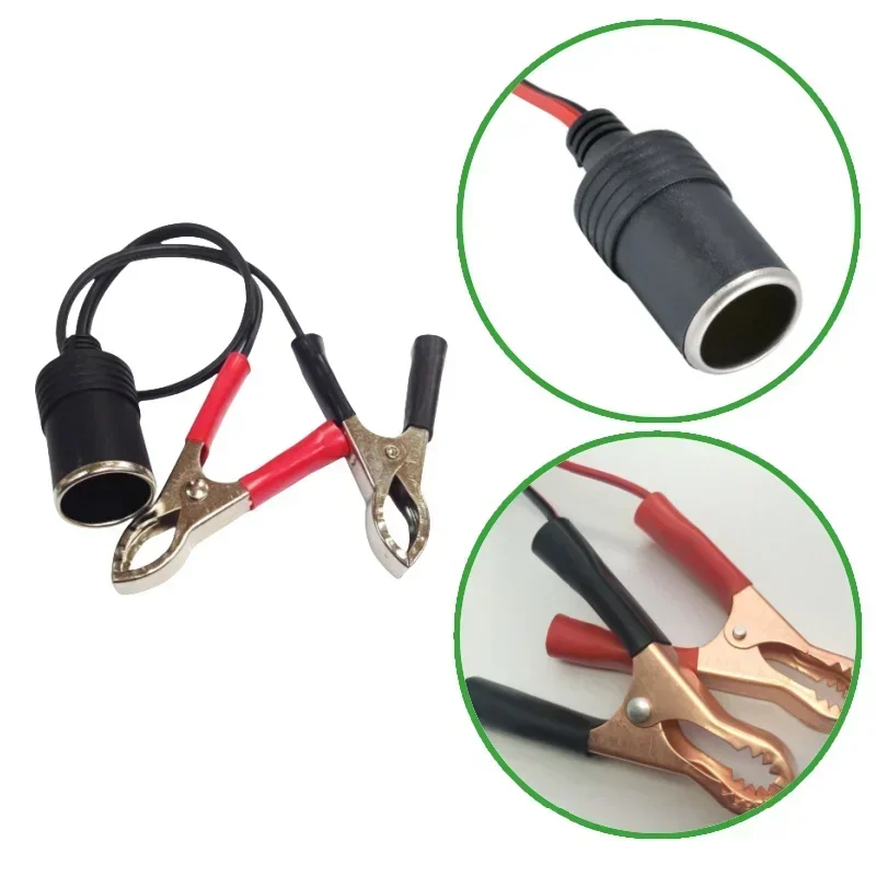 1 stücke Auto Zigarette Leichter Power mit Terminal Clamp Clip Buchse Adapter für Camping Batterie Pumpe Power Adapter Splitter
