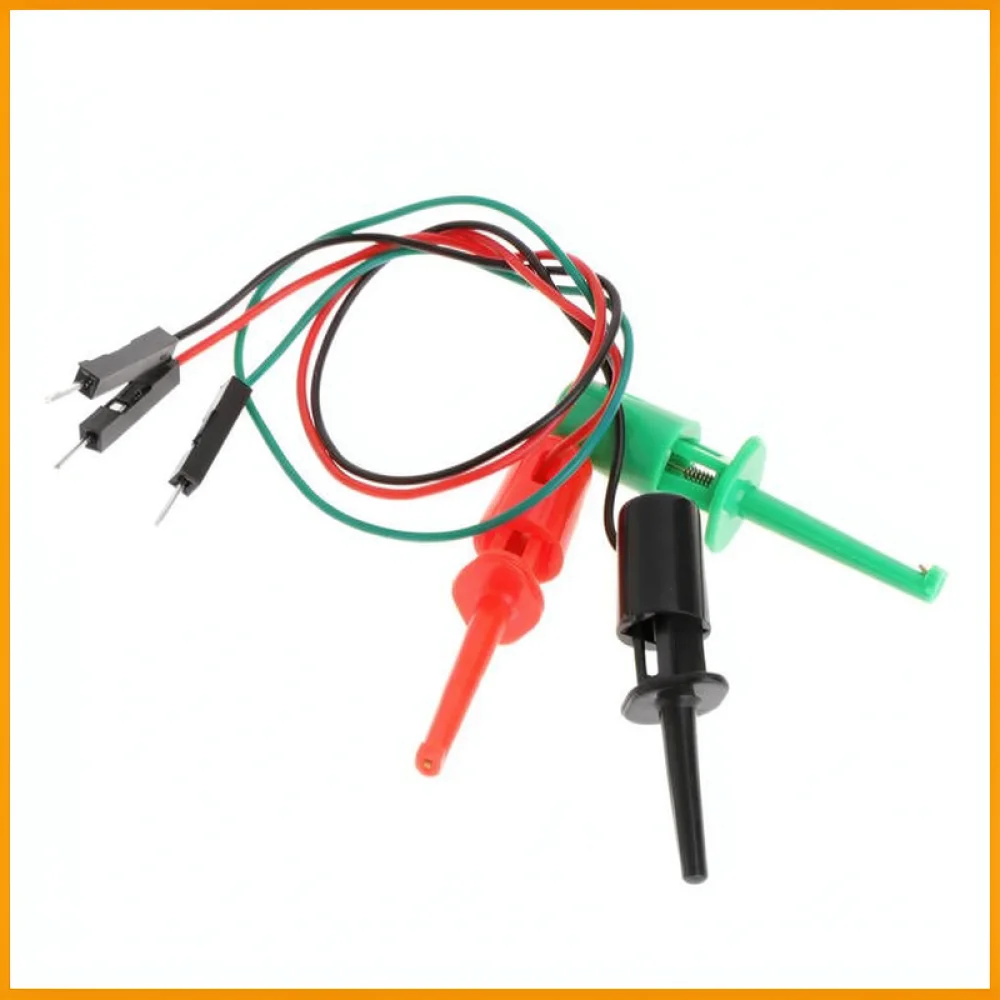 For WESTBIG Hook Clip Lead Wire With Male Dupont Connector Electronics Measurement Probe Component Repairing Tool Kit