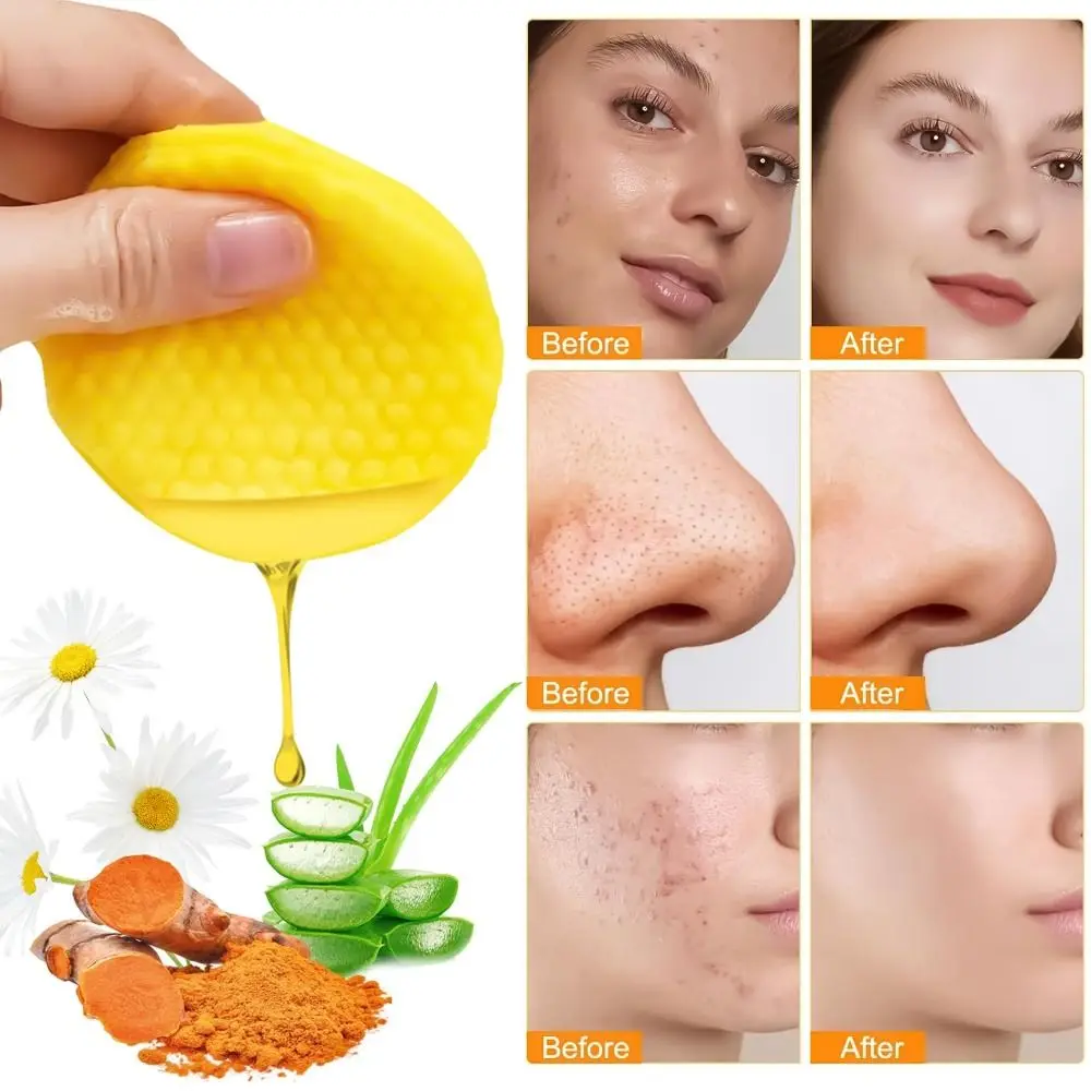 for Facial Cleansing Turmeric Cleansing Pads Helps Balance Skin Oil with Pocket Style Natural Turmeric Face Cleansing Pads